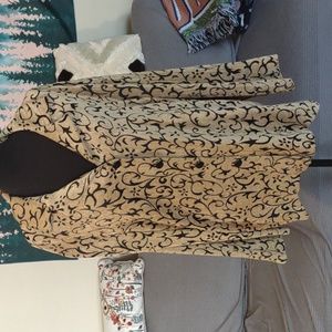 Sag Harbor Sz 18 Tan & Black Lightweight Blazer / Shell